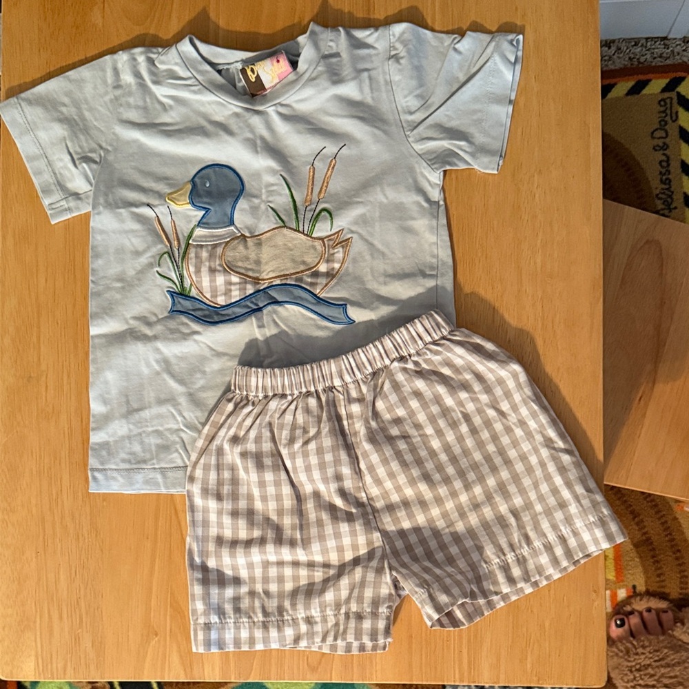 Duck Appliqué Short Set